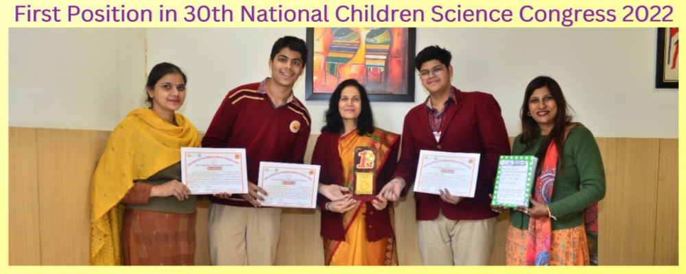 First Prize at District Level  National Science Children Congress